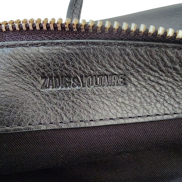 NWT Zadig & Voltaire Crossbody Bag Black Leather Stella Wings Zipper Shoulder - Picture 13 of 16